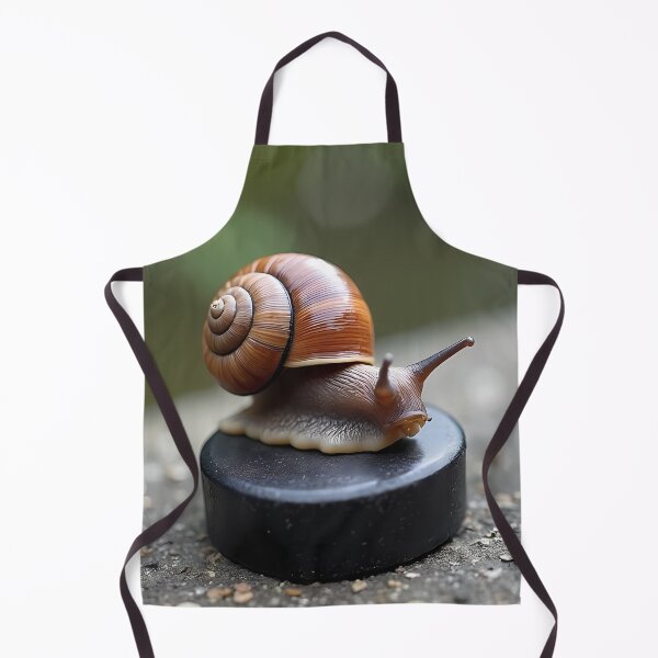 Item preview, Snail rests on a black ice hockey puck designed and sold by Mianku | Für das Leben.