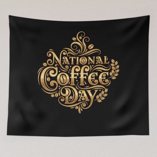 Item preview, National Coffee Day Celebration Design designed and sold by Sendowart.