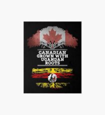 Canadian Grown With Ugandan Roots Gift For Ugandan From Uganda - Uganda Flag in Roots Art Board
