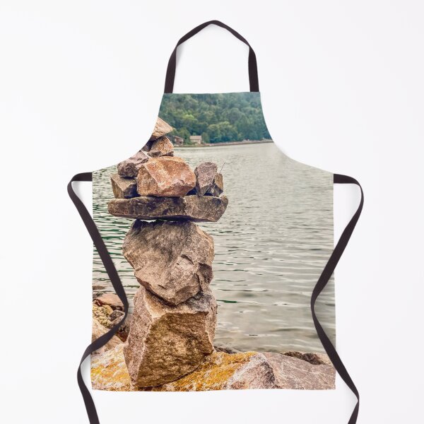 Item preview, Balanced Stones by the Water – Devils Lake Nature Print designed and sold by aadventures.