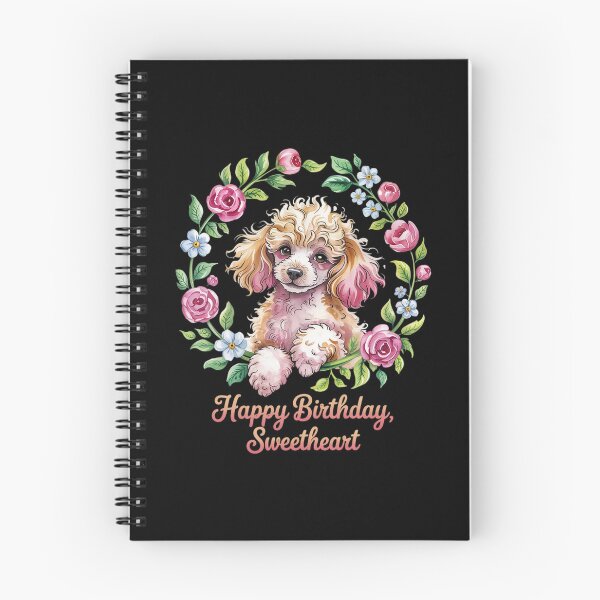 Item preview, Fluffy Apricot Poodle Puppy Floral Wreath Pastel Dog Lover  designed and sold by MicanCuteStore.
