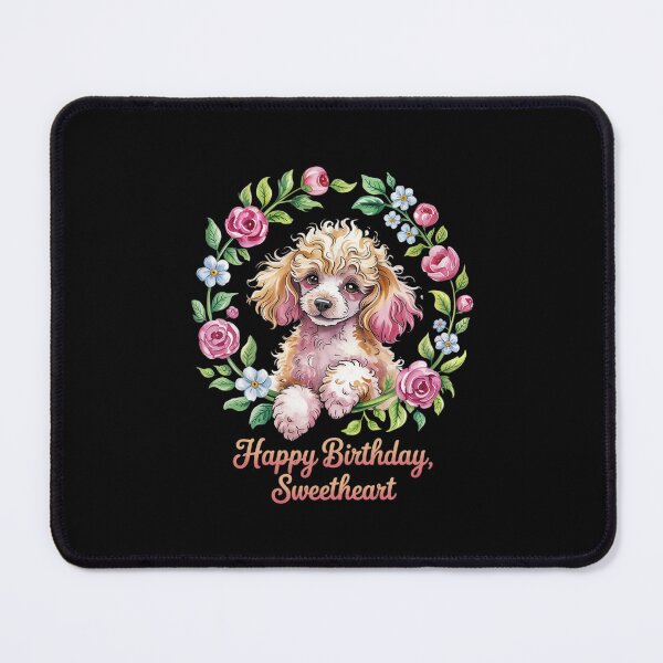 Item preview, Fluffy Apricot Poodle Puppy Floral Wreath Pastel Dog Lover designed and sold by MicanCuteStore.