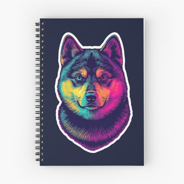 Item preview, Akiro – The Neon Soul Shiba | Cosmic Glow Spirit Portrait designed and sold by ArtivaNest.