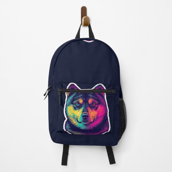 Item preview, Akiro – The Neon Soul Shiba | Cosmic Glow Spirit Portrait designed and sold by ArtivaNest.