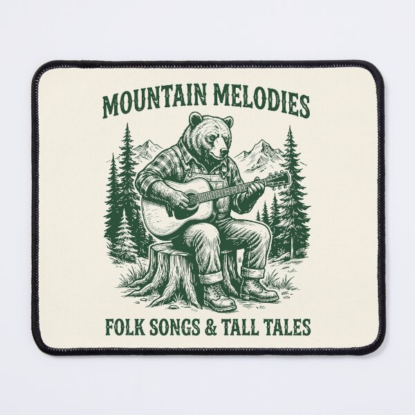 Item preview, Mountain Melodies & Folk Songs Guitarist Bear  designed and sold by Y-Vibes.