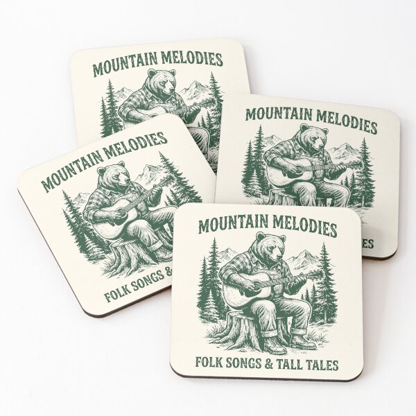 Item preview, Mountain Melodies & Folk Songs Guitarist Bear  designed and sold by Y-Vibes.