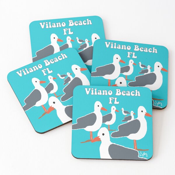 Item preview, Vilano Beach Seagulls designed and sold by K Jolly Art .
