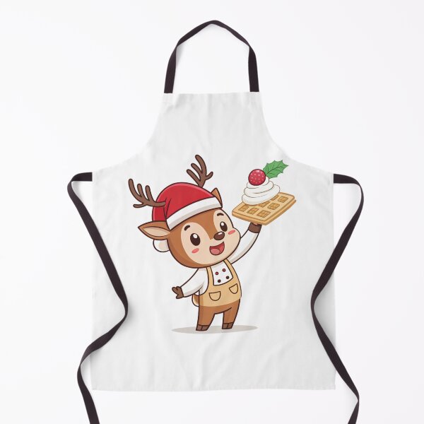 Item preview, Cute Christmas Reindeer with Waffle – Holiday Bakery Series by Vivo Studio designed and sold by VivoStudio.