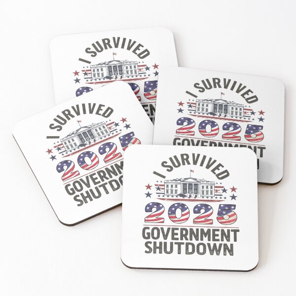 Item preview,  government shutdown I Survived the 2025 Government Shutdown – Vintage Political Humor designed and sold by Sendowart.