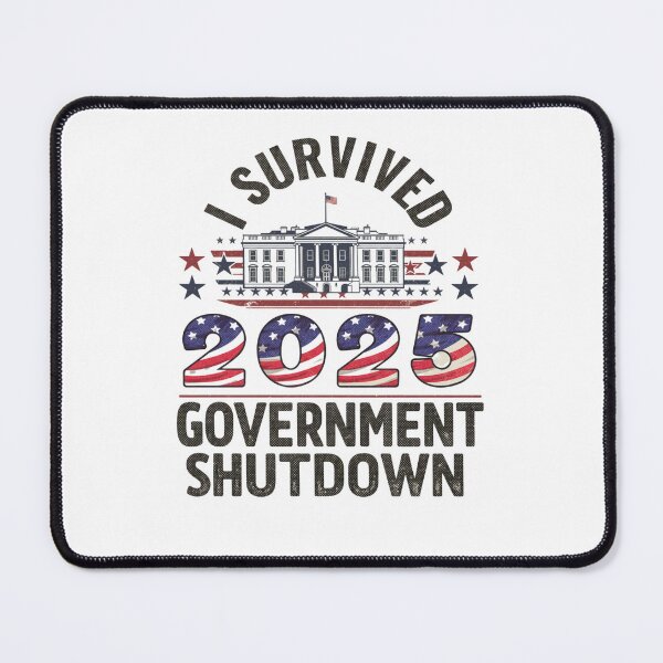 Item preview,  government shutdown I Survived the 2025 Government Shutdown – Vintage Political Humor designed and sold by Sendowart.