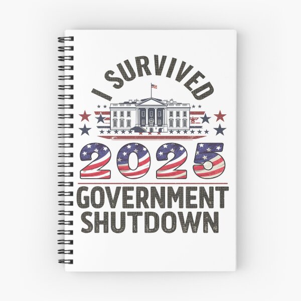 Item preview,  government shutdown I Survived the 2025 Government Shutdown – Vintage Political Humor designed and sold by Sendowart.