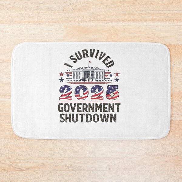 Item preview,  government shutdown I Survived the 2025 Government Shutdown – Vintage Political Humor designed and sold by Sendowart.