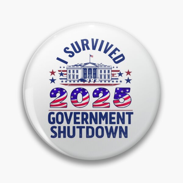 Item preview, government shutdown I Survived the 2025 Government Shutdown – Vintage Political Humor designed and sold by Sendowart.