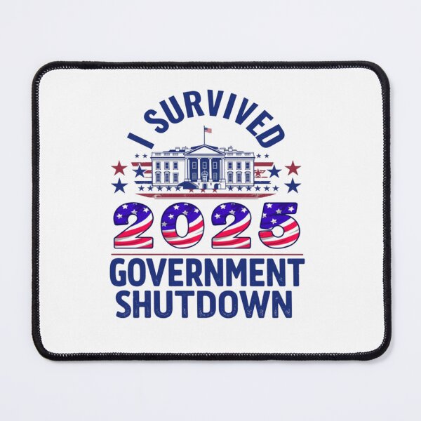 Item preview, government shutdown I Survived the 2025 Government Shutdown – Vintage Political Humor designed and sold by Sendowart.