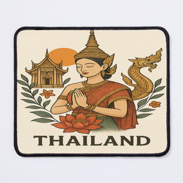 Item preview, Traditional Thai Culture Illustration | Thailand Vintage Art designed and sold by ThaiGallery.