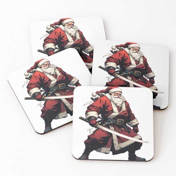Item preview, Samurai Santa Christmas Illustration – Epic Warrior Holiday Art with Katana and Festive Flair designed and sold by infocart.