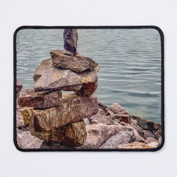 Item preview, Balanced Rock Sculpture at Devils Lake – Nature Art Print designed and sold by aadventures.