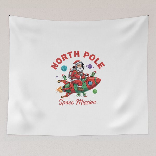 Item preview, North Pole Space Mission Funny Cartoon Illustration for Christmas designed and sold by chattsuede.