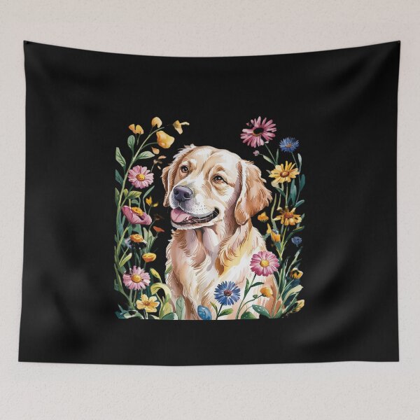 Item preview, Golden Retriever Dog Summer Flowers Women  designed and sold by MicanCuteStore.