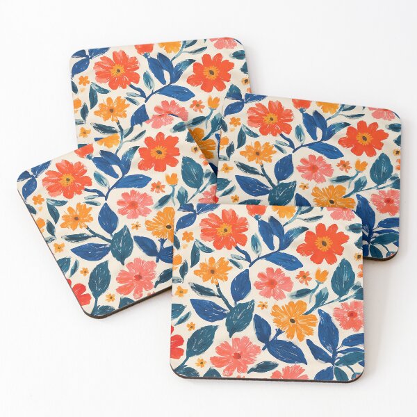 Item preview, Colorful Painterly Blooms designed and sold by tonymagnerart.