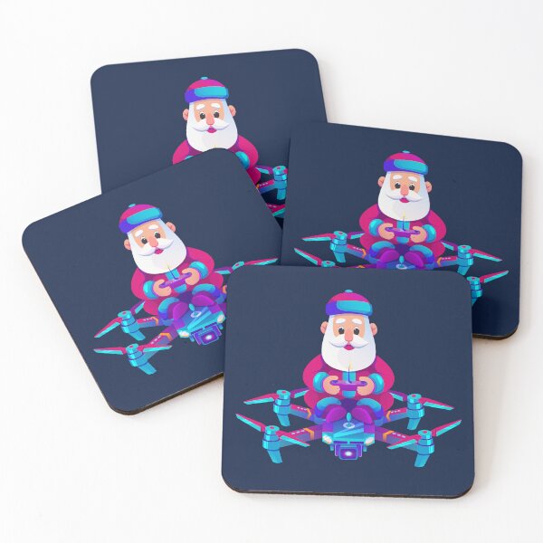 Item preview, Futuristic Santa Riding a Drone – Tech Christmas designed and sold by Mariia Berezhna.