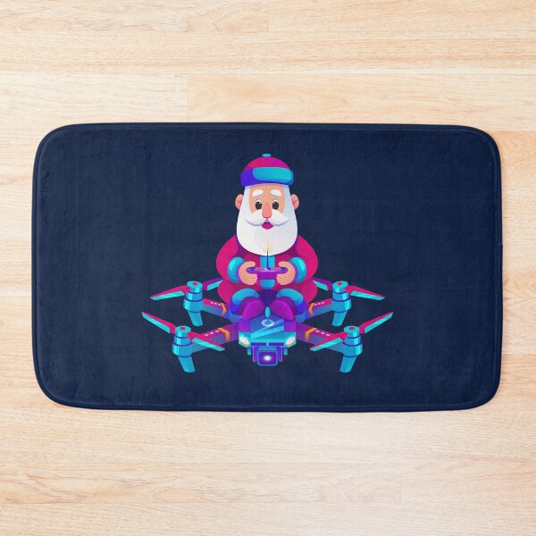 Item preview, Futuristic Santa Riding a Drone – Tech Christmas designed and sold by Mariia Berezhna.