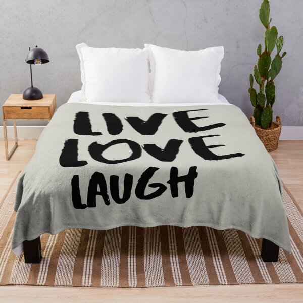 Item preview, Live Love Laugh Black Inspirational Quote designed and sold by WAMTEES.