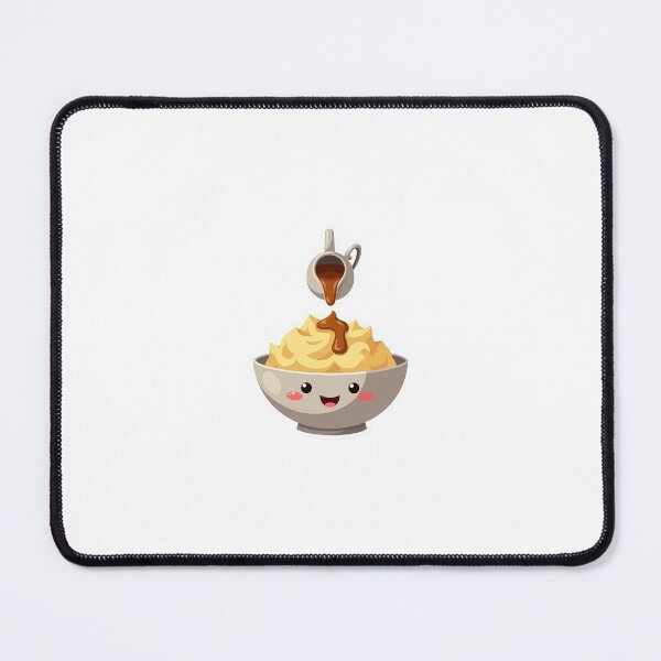 Item preview, A happy mashed potato bowl with a tiny gravy boat pouring on top. designed and sold by STICKERS FOR SALE NOW.