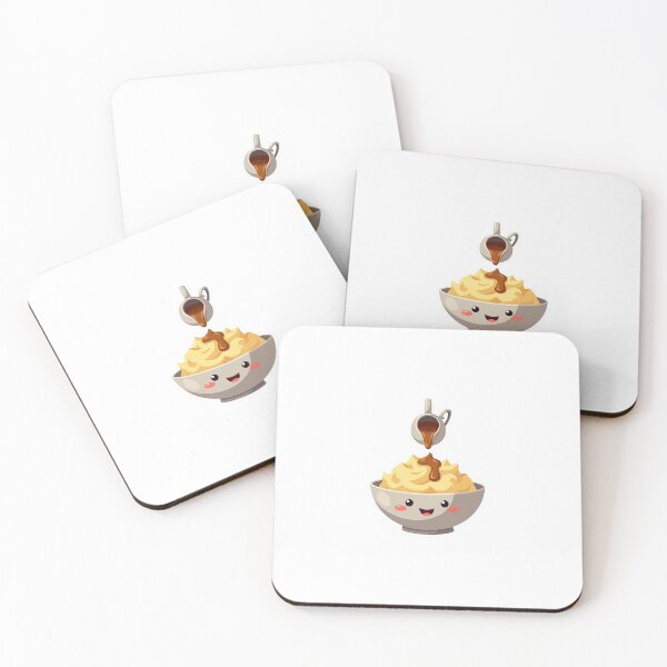 Item preview, A happy mashed potato bowl with a tiny gravy boat pouring on top. designed and sold by STICKERS FOR SALE NOW.