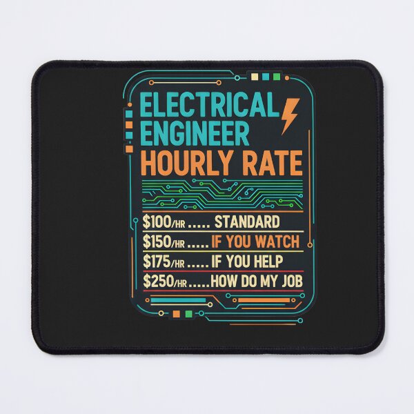Item preview, Electrical Engineer Hourly Rate Funny Job Gift designed and sold by hexenor.