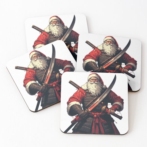 Item preview, Samurai Santa Christmas Art – Epic Katana Warrior Santa Claus Illustration designed and sold by infocart.