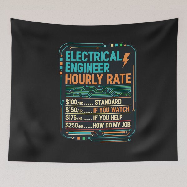 Item preview, Electrical Engineer Hourly Rate Funny Job Gift designed and sold by hexenor.