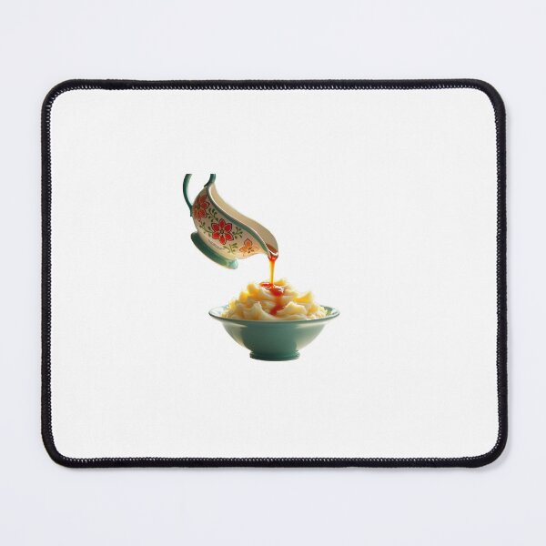 Item preview, A happy mashed potato bowl with a tiny gravy boat pouring on top. designed and sold by STICKERS FOR SALE NOW.