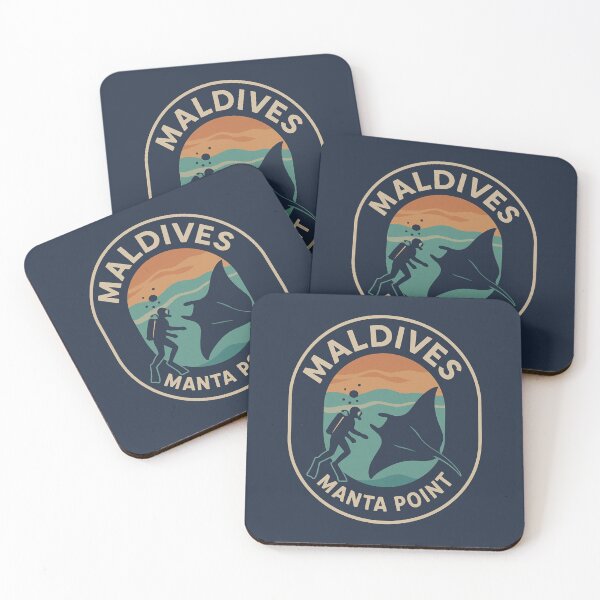 Item preview, Maldives Manta Point Diver Vintage Sunset Ocean Badge designed and sold by Peycer.