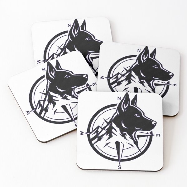 Item preview, Alpha Wolf Compass – Electric Violet Artwork designed and sold by Royalsticker.
