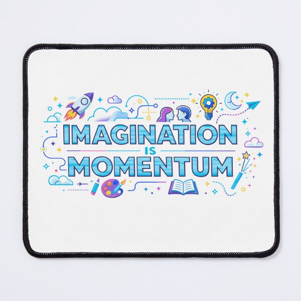 Item preview, Imagination Is Momentum – Creative Motivation Typography Art designed and sold by FinlayMcNevin.