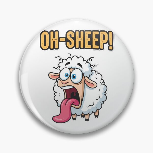 Item preview, Oh Sheep! Funny Cartoon Mascot for Pun Lovers designed and sold by chattsuede.