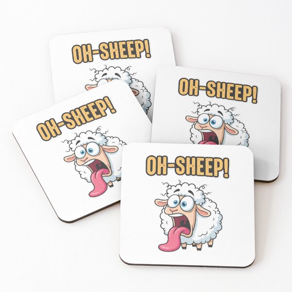 Item preview, Oh Sheep! Funny Cartoon Mascot for Pun Lovers designed and sold by chattsuede.