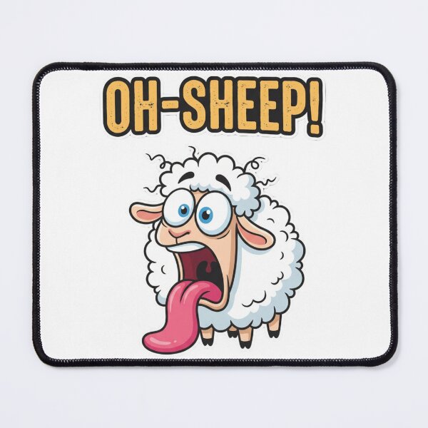 Item preview, Oh Sheep! Funny Cartoon Mascot for Pun Lovers designed and sold by chattsuede.