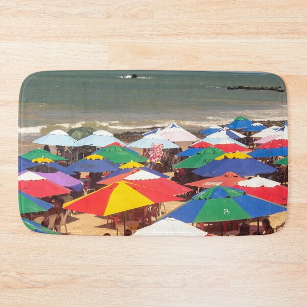 Item preview, several beach umbrellas piled up on a beach 3 designed and sold by felipequeiroz.