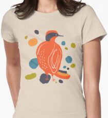 Quirky Helmeted Honeyeater Women's Fitted T-Shirt