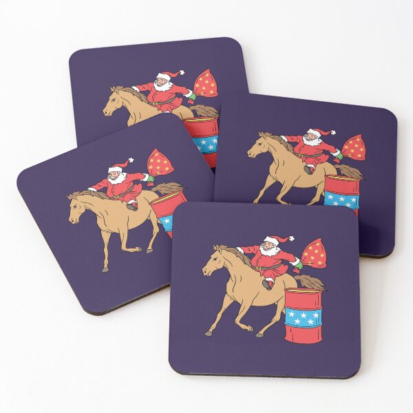 Item preview, Barrel Racing Christmas Santa on Barrel Horse designed and sold by jaygo.