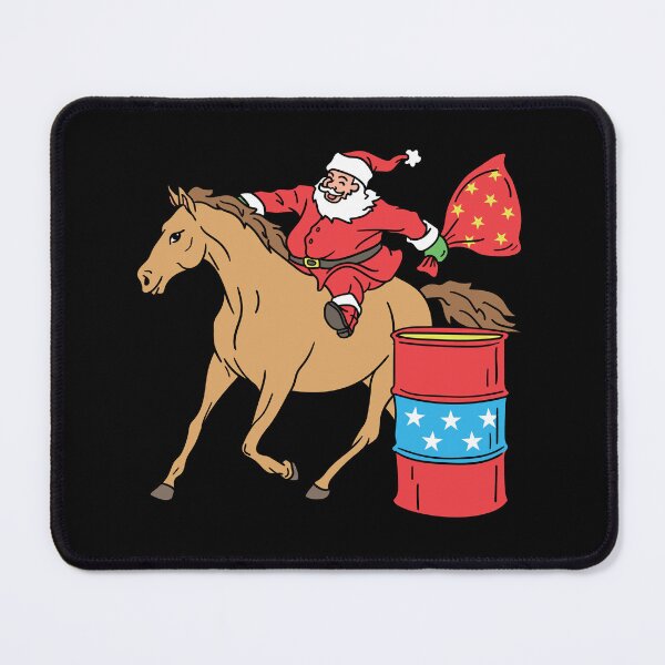 Item preview, Barrel Racing Christmas Santa on Barrel Horse designed and sold by jaygo.