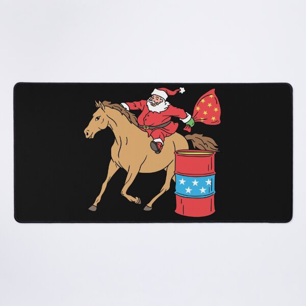 Item preview, Barrel Racing Christmas Santa on Barrel Horse designed and sold by jaygo.