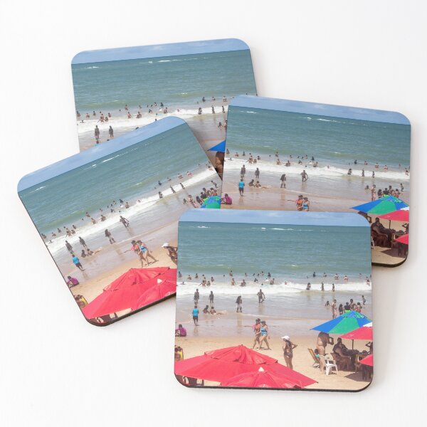 Item preview, A beach full of people and umbrellas designed and sold by felipequeiroz.