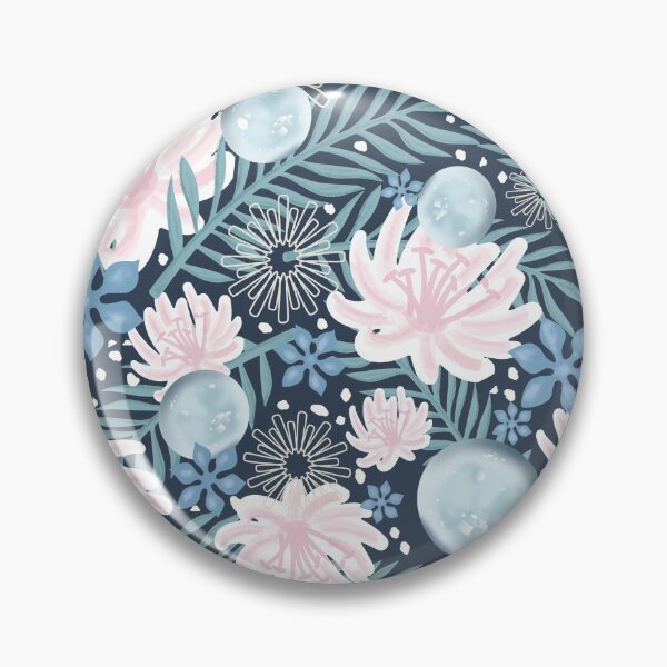 Item preview, Calm winter floral pattern with baubles designed and sold by KateKeoganDesign.