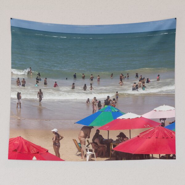 Item preview, A beach full of people and umbrellas 2 designed and sold by felipequeiroz.