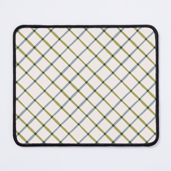 Item preview, Hand Drawn Checkered Diagonal Plaid Stripes In Green And Blue  designed and sold by EliveraDesigns.