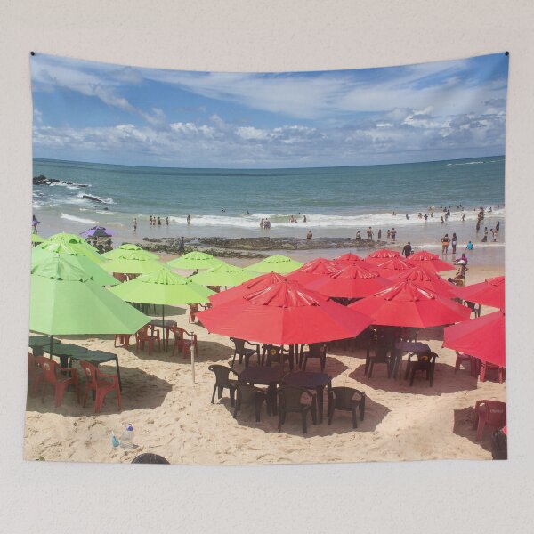 Item preview, A beach full of people and umbrellas 3 designed and sold by felipequeiroz.