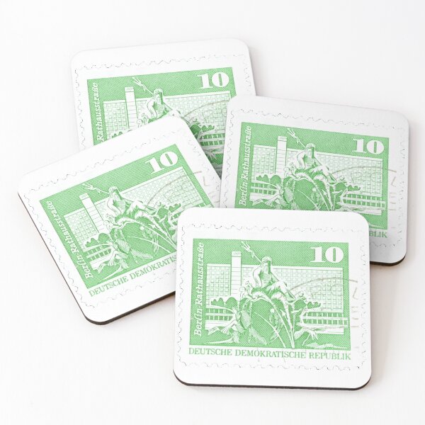 Item preview, East German Green Vintage Postage Stamp designed and sold by red-amber65.